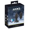 ANOS - világító, fekete vibrációs anál plug