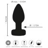 ANOS - világító, fekete vibrációs anál plug