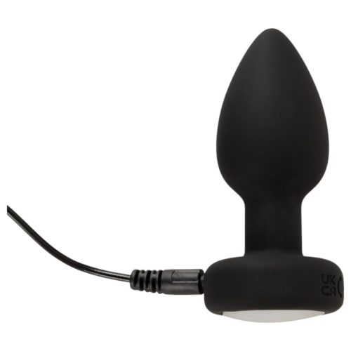 ANOS - világító, fekete vibrációs anál plug