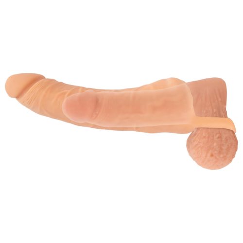 Nature Skin - 2in1 műpunci és péniszköpeny - 23cm