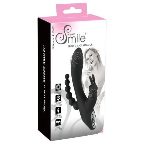 Smile háromágú akkus vízálló vibrátor 