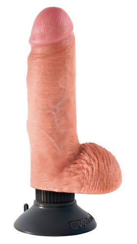 King Cock 7 tapadókorongos vibrátor -18 cm