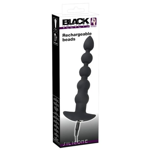 Érzéki vibrációs tölthető análsor – Black Velvets