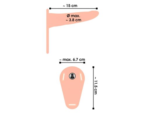 Felcsatolható tölthető élethű vibrátor - You2Toys