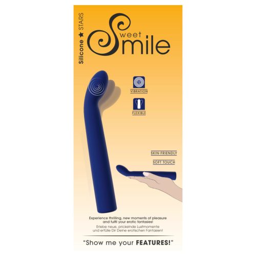 Smile - kék hajlítótt G-pont vibrátor