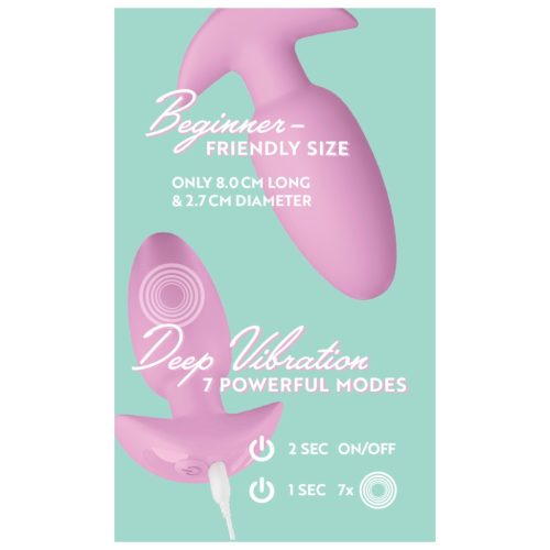 Cuties Mini - vibrációs pink anál plug