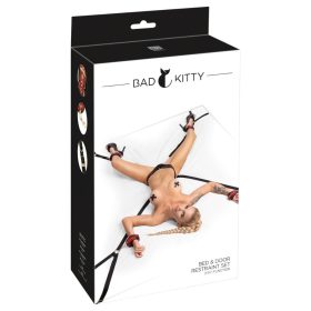 Bad Kitty fekete ágyhoz kötöző szett