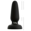 Black Velvets - fekete szilikon anál plug  - S