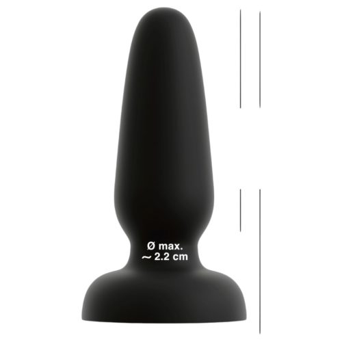 Black Velvets - fekete szilikon anál plug  - S
