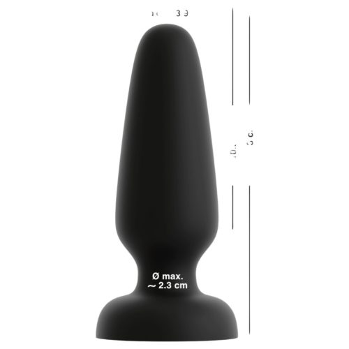 Black Velvets - fekete szilikon anál plug  - L