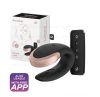 Satisfyer double love- tölthető fekete párvibrátor