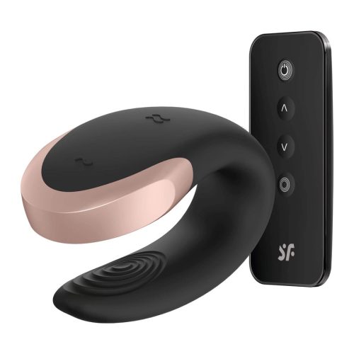 Satisfyer double love- tölthető fekete párvibrátor