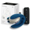 Satisfyer Double Love- tölthető rádiós kék párvibrátor