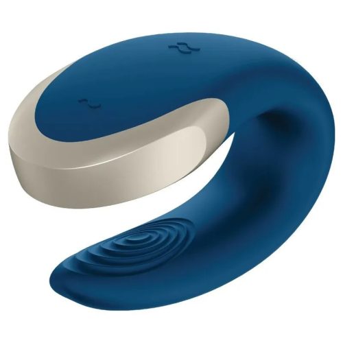 Satisfyer Double Love- tölthető rádiós kék párvibrátor