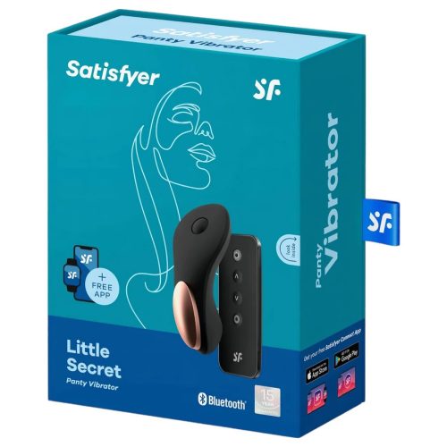 Satisfyer Little Secret - tölthető fekete csiklóizgató vibrátor
