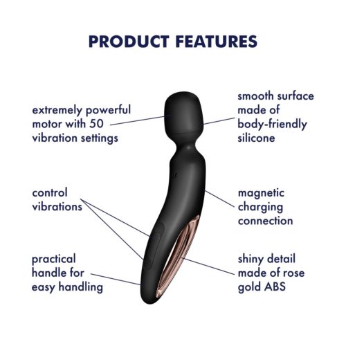 Satisfyer Wand-erland - fekete masszírozó vibrátor