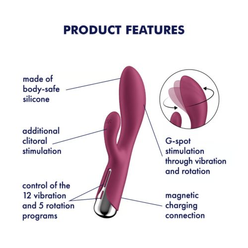 Satisfyer Spinning Rabbit 1 forgó csiklókaros vibrátor - lila