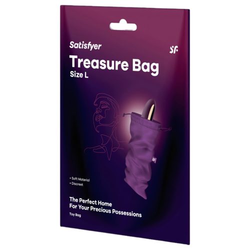 Satisfyer Treasure Bag L - diszkrét tároló táska - nagy (lila)