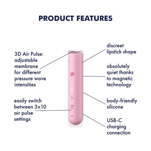 Satisfyer First Kiss léghullámos csiklóizgató