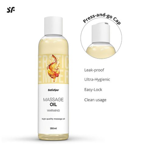 Satisfyer - melegítő hatású masszázsolaj - 250 ml