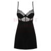 Obsessive Sharlotte  fekete csipkés babydoll - L/XL