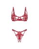Obsessive Luise Sublim Red - nyitott szett - L/XL