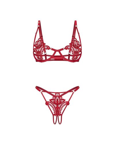 Obsessive Luise Sublim Red - nyitott szett - L/XL