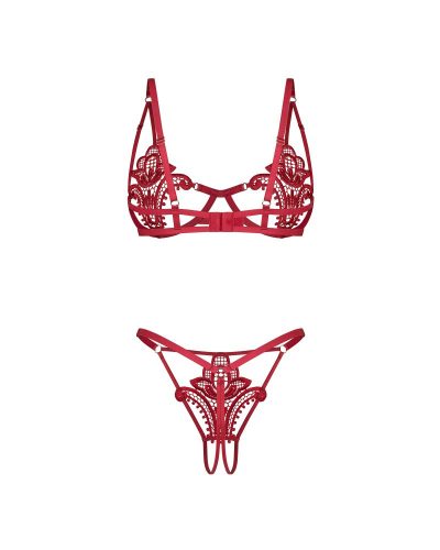 Obsessive Luise Sublim Red - nyitott szett - L/XL