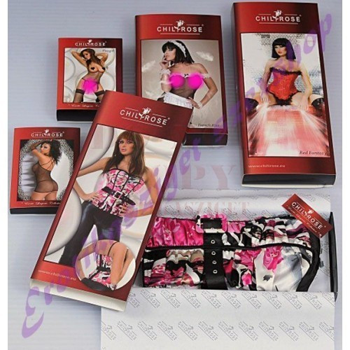 Piros csipkebetétes Chilirose body - S