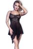 Chilirose 4370 asszimetrikus fekete  babydoll - M