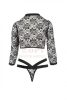 Passion Leticia fekete body - S/M
