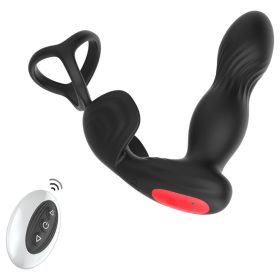 Mroow - fekete gyűrűs prosztata vibrátor 