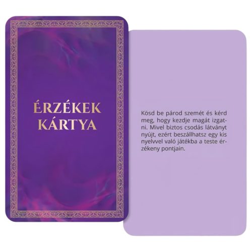 Érzékek játéka felnőtt társasjáték 
