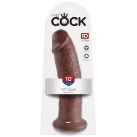 King Cock barna bőrhatású letapasztható dildó - 25 cm