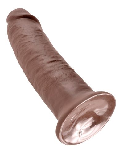 King Cock barna bőrhatású letapasztható dildó - 25 cm