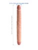 King Cock bőrhatású kétvégű dildó - 30 cm
