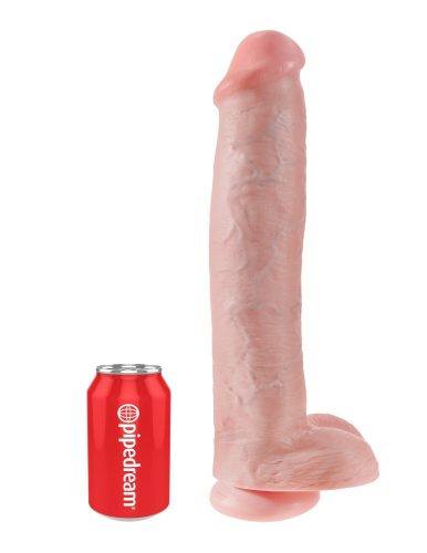 King Cock élethű herés dildó - 42 cm