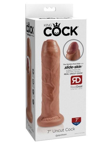 King Cock Slide Skin dildó húzogatható bőrrel - 17,8 cm