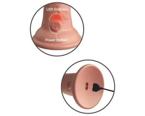 King Cock Elite 7 tapadókorongos, rádiós vibátor -18 cm