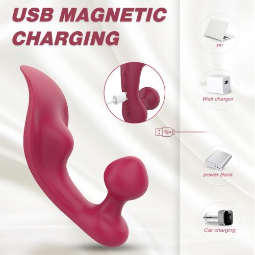 Sex HD Chomper - piros csikló- és anál vibrátor
