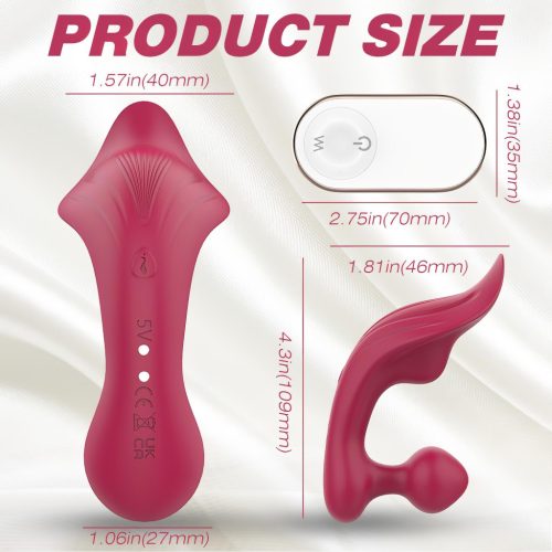 Sex HD Chomper - piros csikló- és anál vibrátor