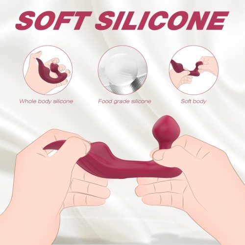 Sex HD Chomper - piros csikló- és anál vibrátor