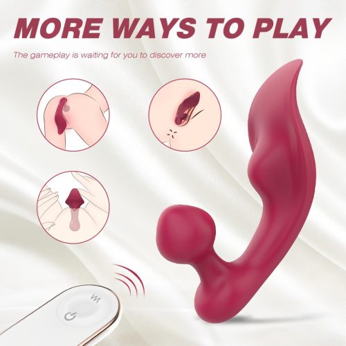 Sex HD Chomper - piros csikló- és anál vibrátor