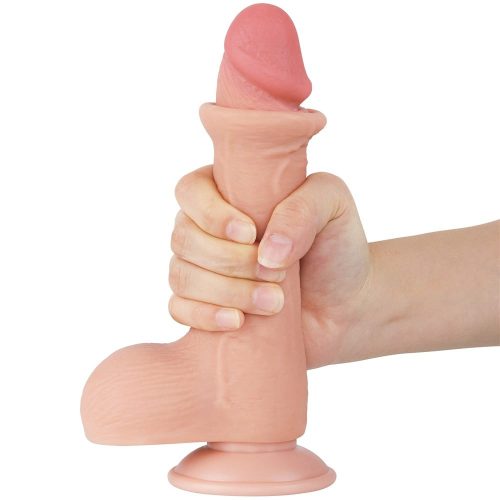 Sliding skin - élethű dildó csúsztatható bőrrel - 20 cm