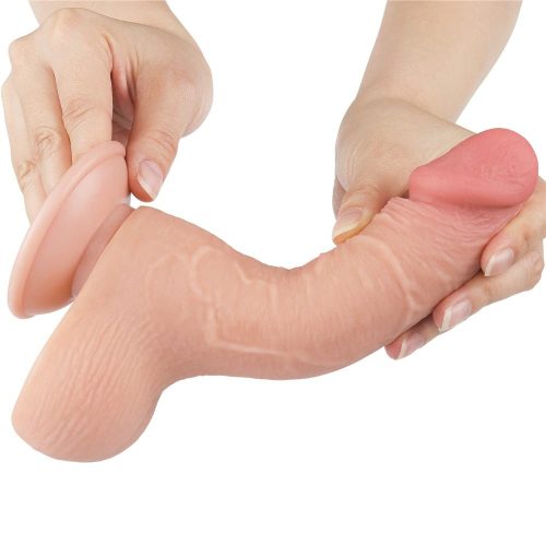 Sliding skin - élethű dildó csúsztatható bőrrel - 20 cm