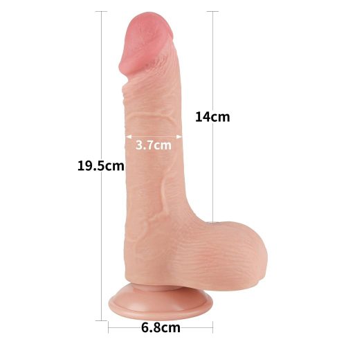 Sliding skin - élethű dildó csúsztatható bőrrel - 20 cm