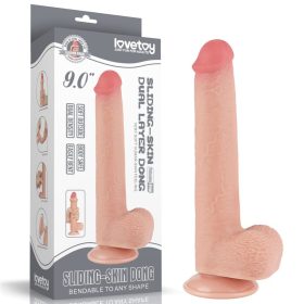 Sliding skin - dildó csúsztatható bőrrel - 22 cm