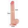 Sliding skin - dildó csúsztatható bőrrel - 22 cm