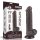 Lovetoy Sliding skin -  fekete dildó csúsztatható bőrrel - 21 cm