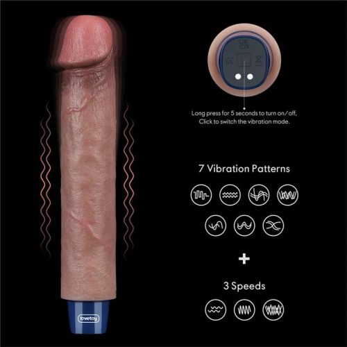 Real Softee tölthető élethű vibrátor - 23 cm
